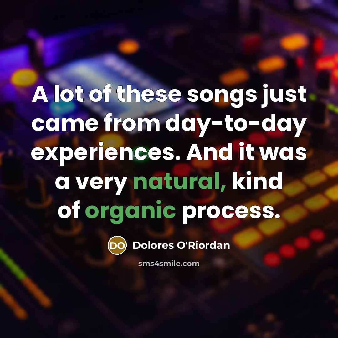 “A lot of these songs just came from day-to-day experiences.…” quote by Dolores O'Riordan