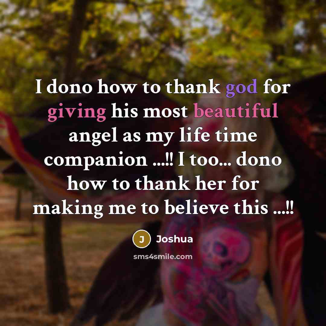 “I dono how to thank god for giving his most…” quote by Joshua