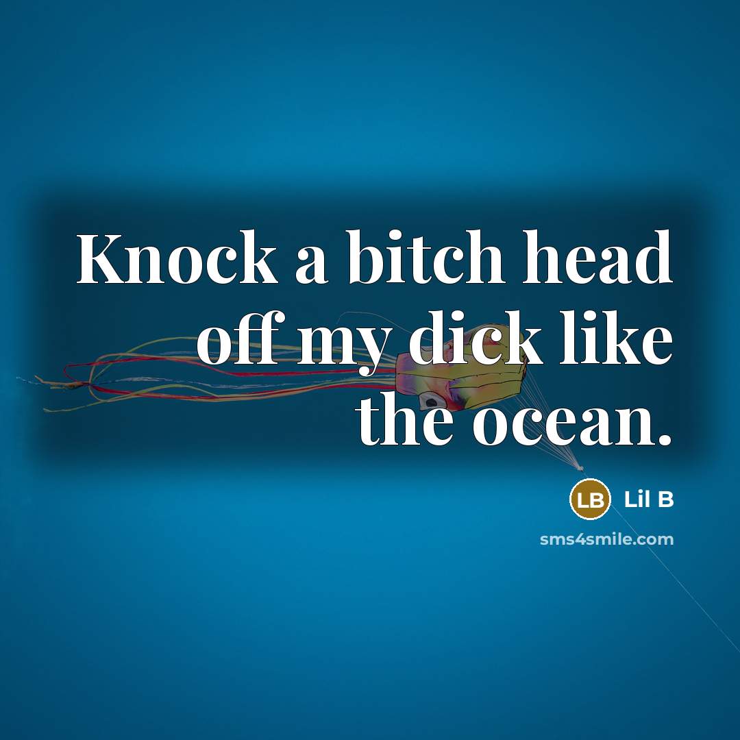 “Knock a bitch head off my dick like the ocean.…” quote by Lil B