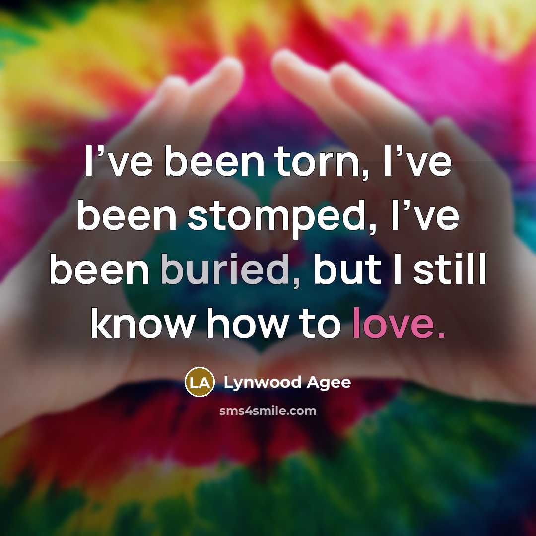“I've been torn, I've been stomped, I've been buried, but…” quote by Lynwood Agee
