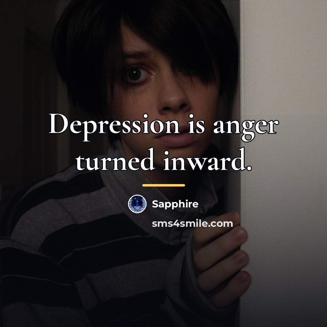 “Depression is anger turned inward.…” quote by Sapphire