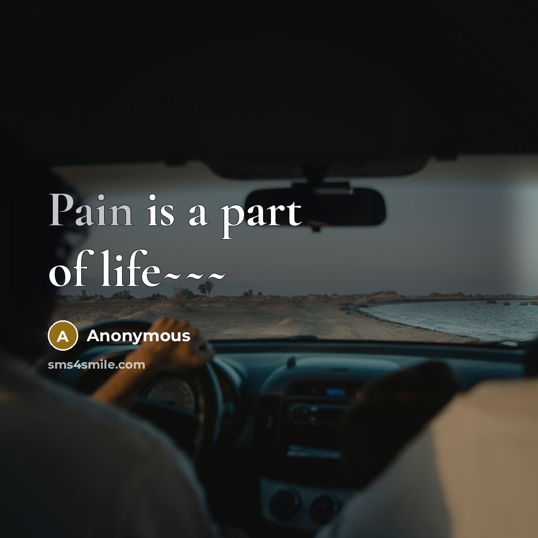 “Pain is a part of life~~~…” quote by Anonymous