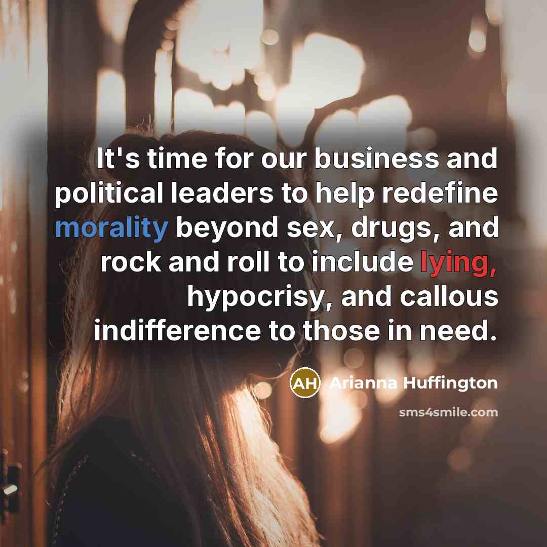 “It's time for our business and political leaders to help…” quote by Arianna Huffington