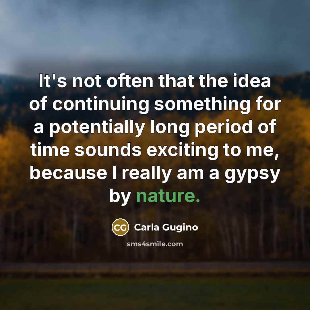 “It's not often that the idea of continuing something for…” quote by Carla Gugino