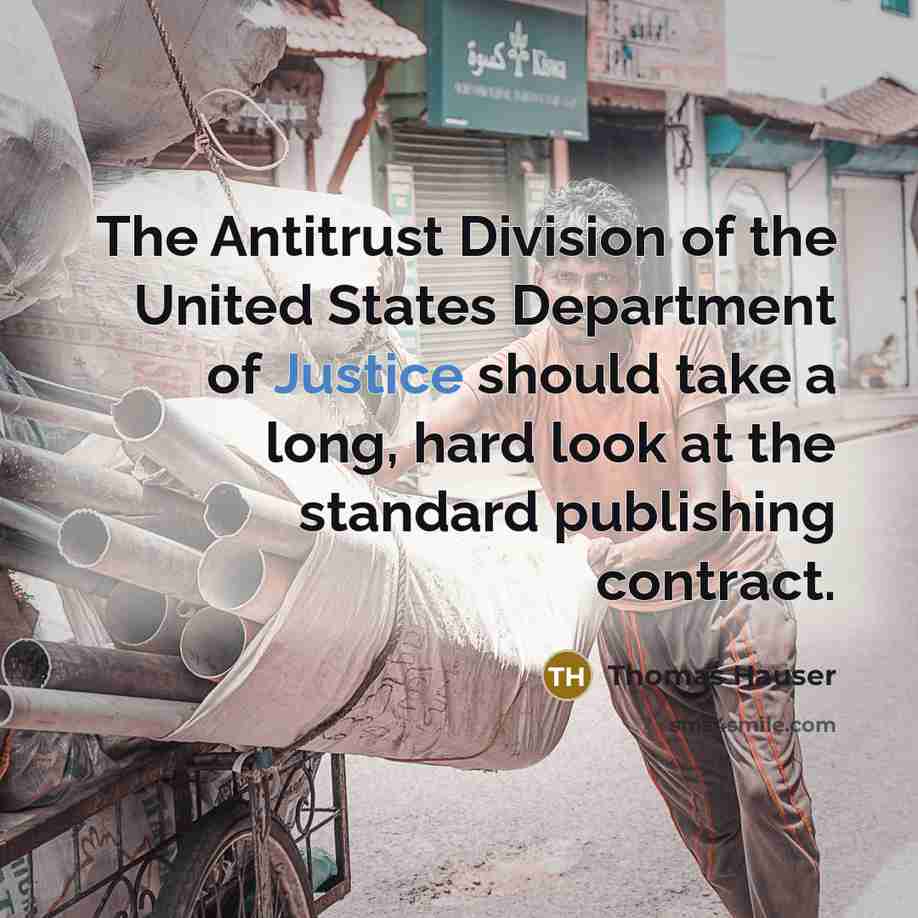 “The Antitrust Division of the United States Department of Justice…” quote by Thomas Hauser