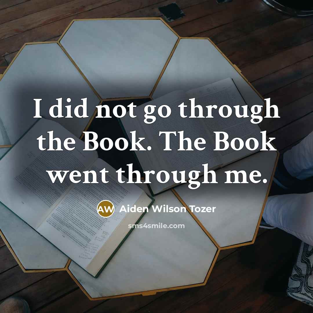 “I did not go through the Book. The Book went…” quote by Aiden Wilson Tozer