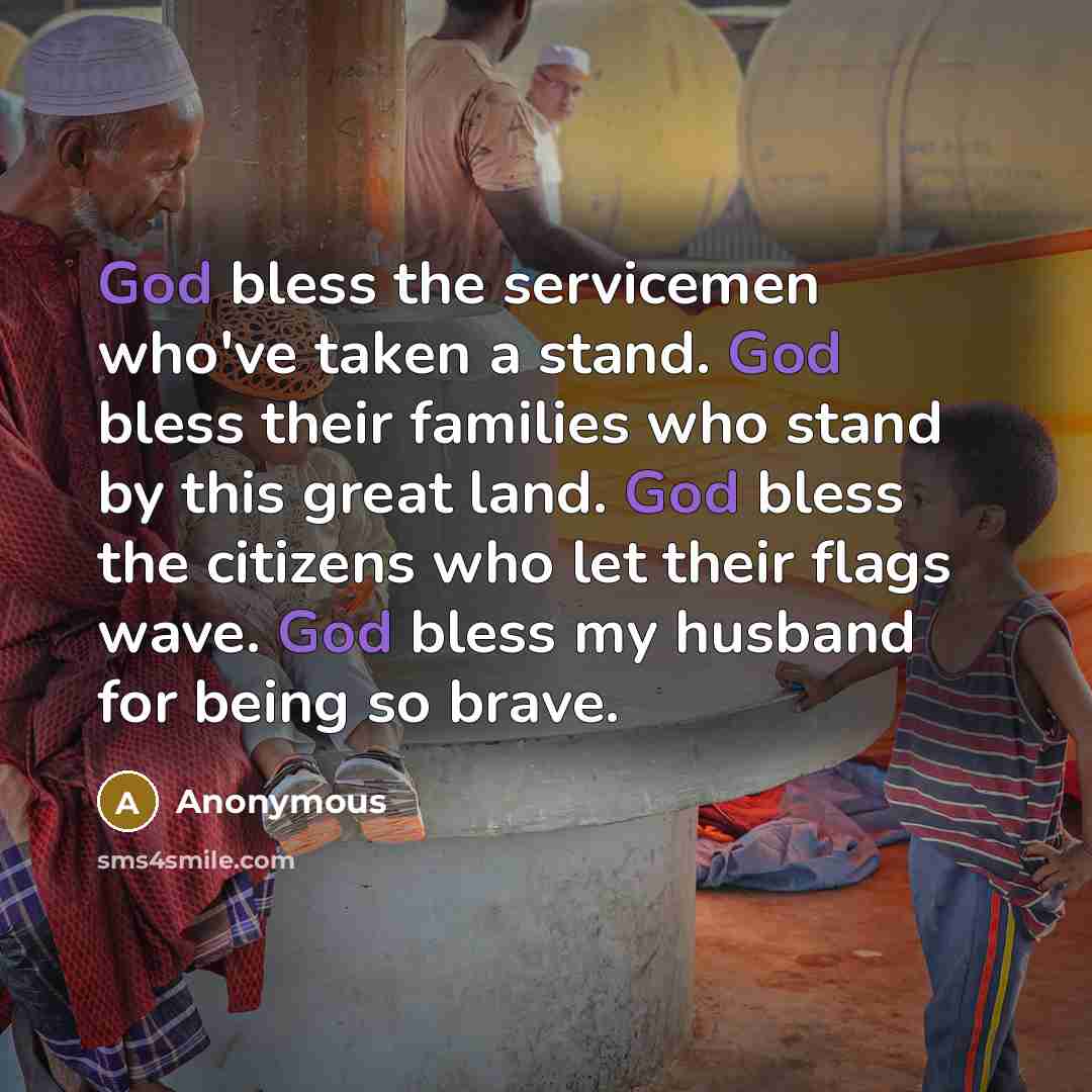 “God bless the servicemen who've taken a stand. God bless…” quote by Anonymous