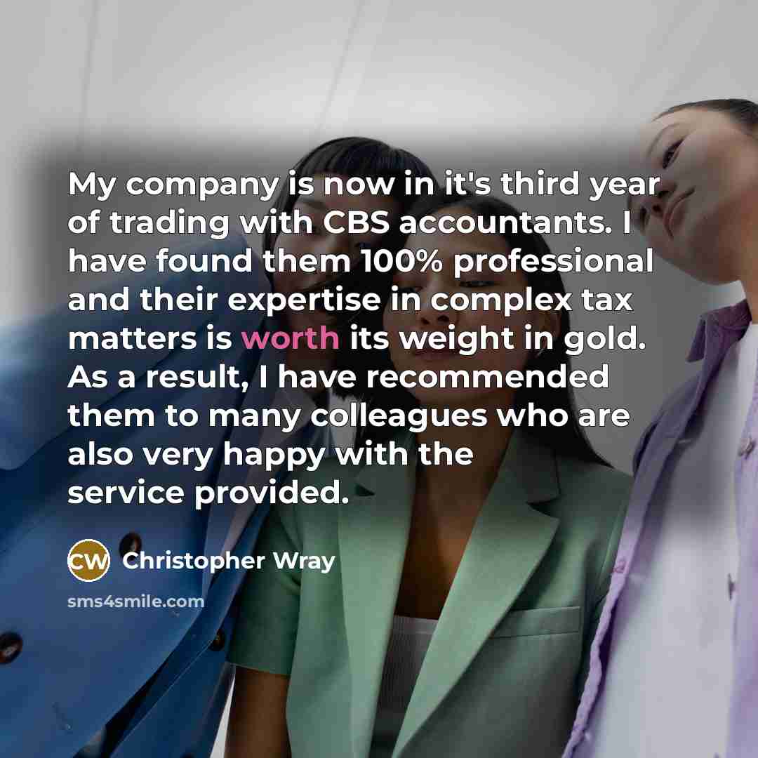 “My company is now in it's third year of trading…” quote by Christopher Wray