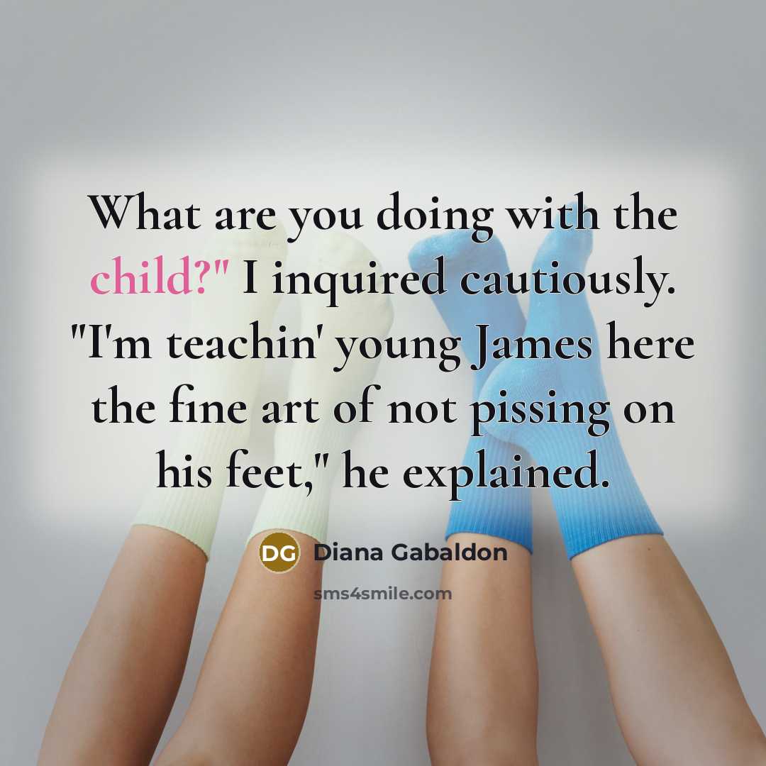 “What are you doing with the child?" I inquired cautiously.…” quote by Diana Gabaldon