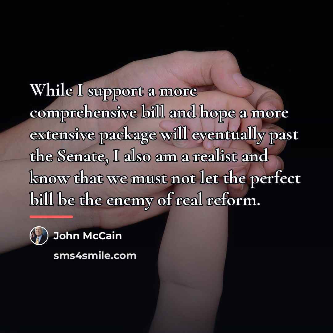 “While I support a more comprehensive bill and hope a…” quote by John McCain