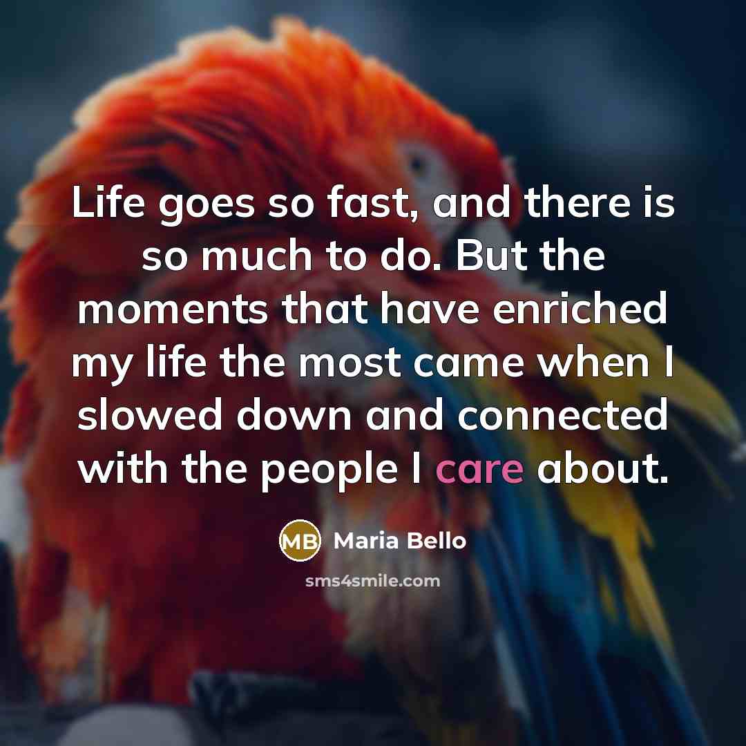 “Life goes so fast, and there is so much to…” quote by Maria Bello