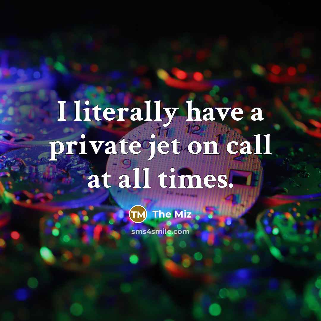 “I literally have a private jet on call at all…” quote by The Miz