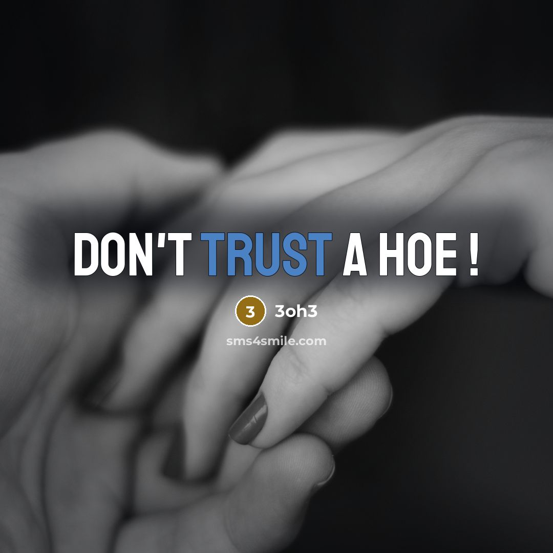 “Don't trust a hoe !” quote by 3oh3