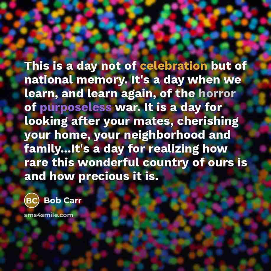 “This is a day not of celebration but of national…” quote by Bob Carr