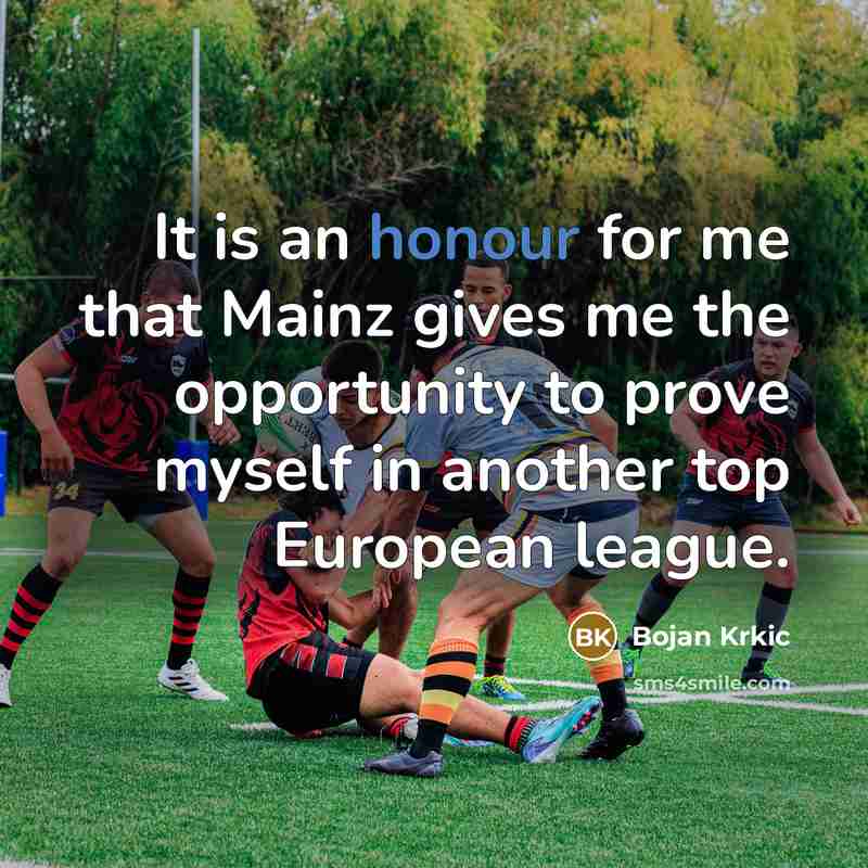 “It is an honour for me that Mainz gives me…” quote by Bojan Krkic