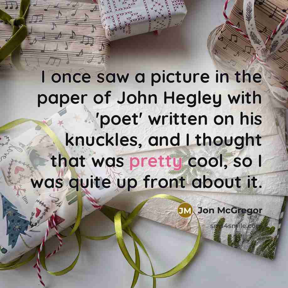 “I once saw a picture in the paper of John…” quote by Jon McGregor