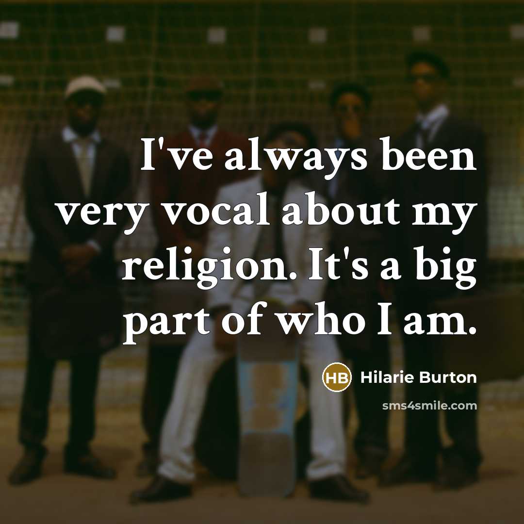 “I've always been very vocal about my religion. It's a…” quote by Hilarie Burton