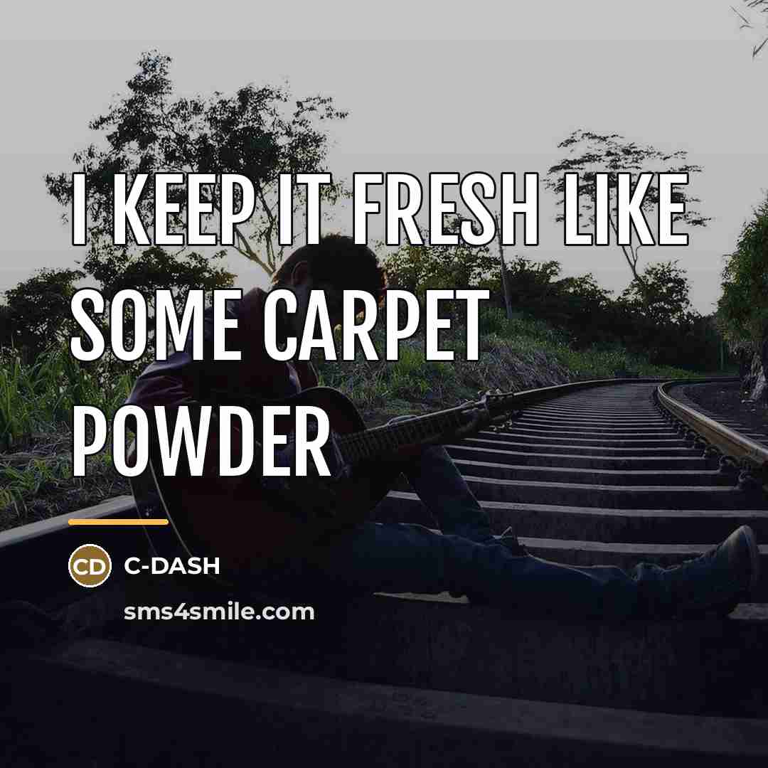 “I keep it fresh like some carpet powder…” quote by C-DASH