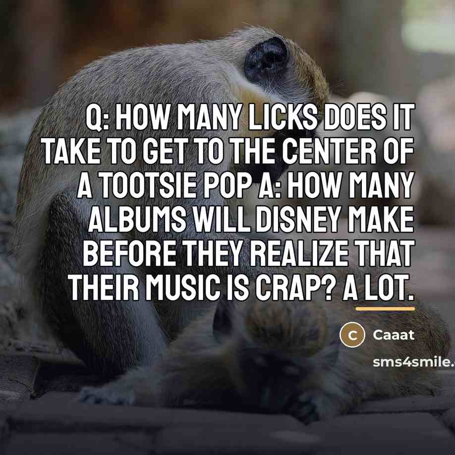 “Q: How many licks does it take to get to…” quote by Caaat