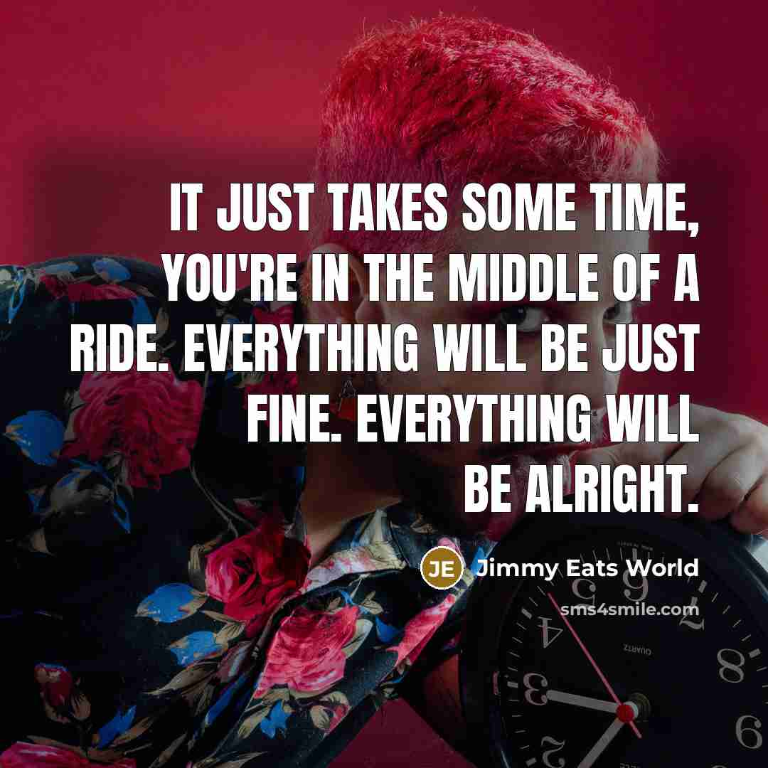 “It just takes some time, you're in the middle of…” quote by Jimmy Eats World