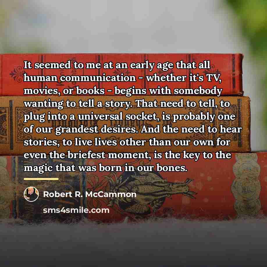 “It seemed to me at an early age that all…” quote by Robert R. McCammon