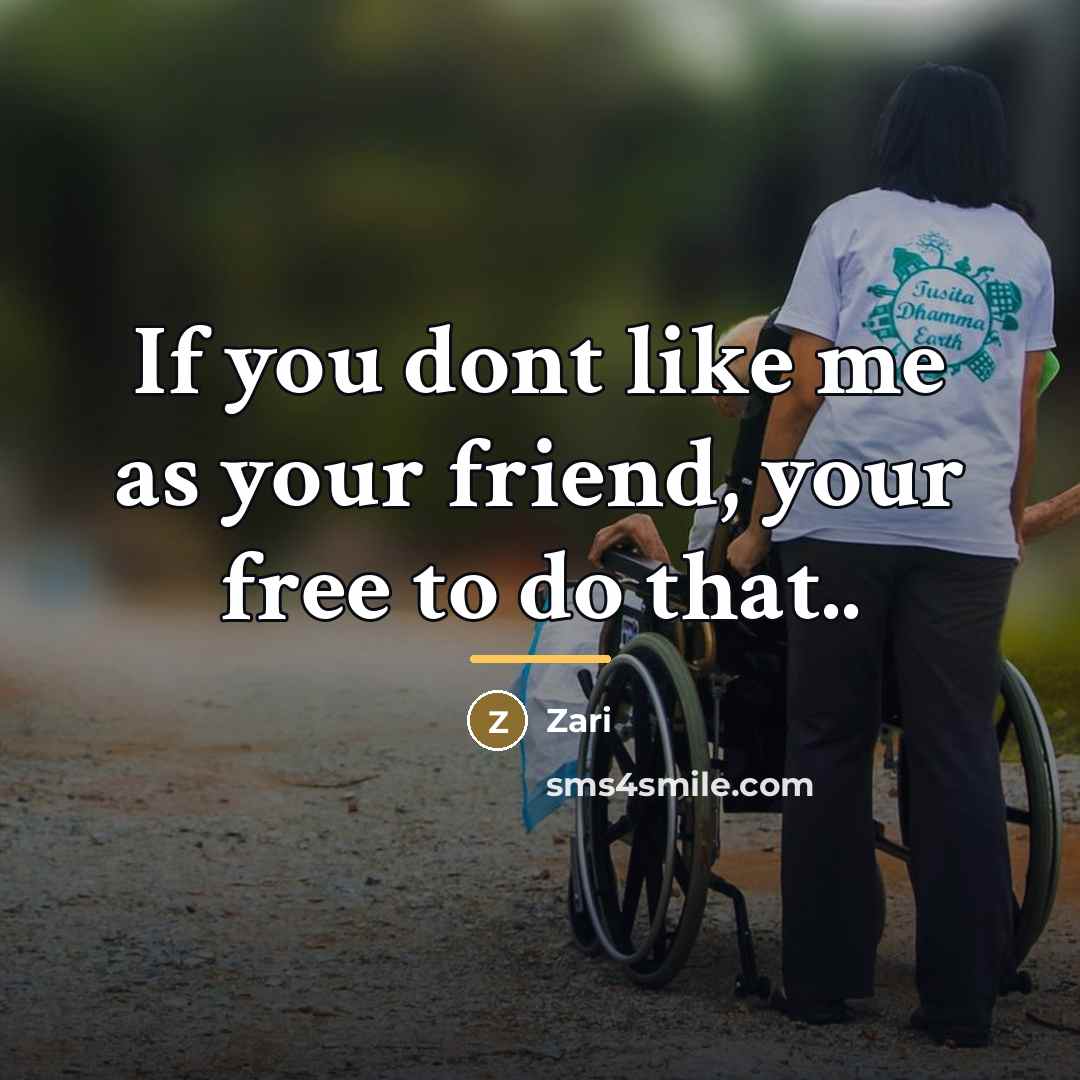 “If you dont like me as your friend, your free…” quote by Zari