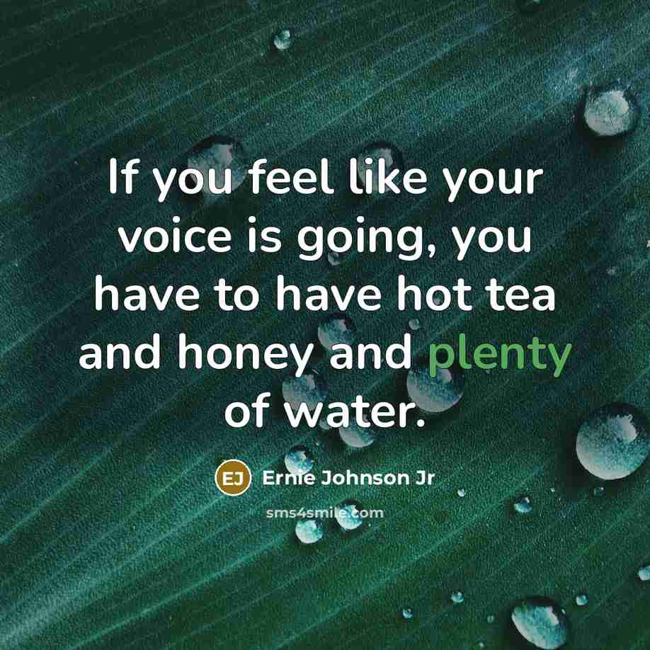 “If you feel like your voice is going, you have…” quote by Ernie Johnson Jr