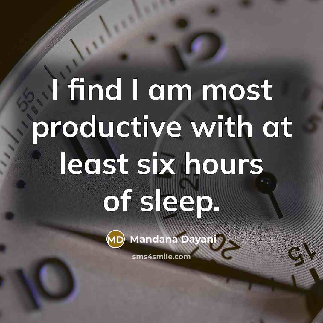 “I find I am most productive with at least six…” quote by Mandana Dayani