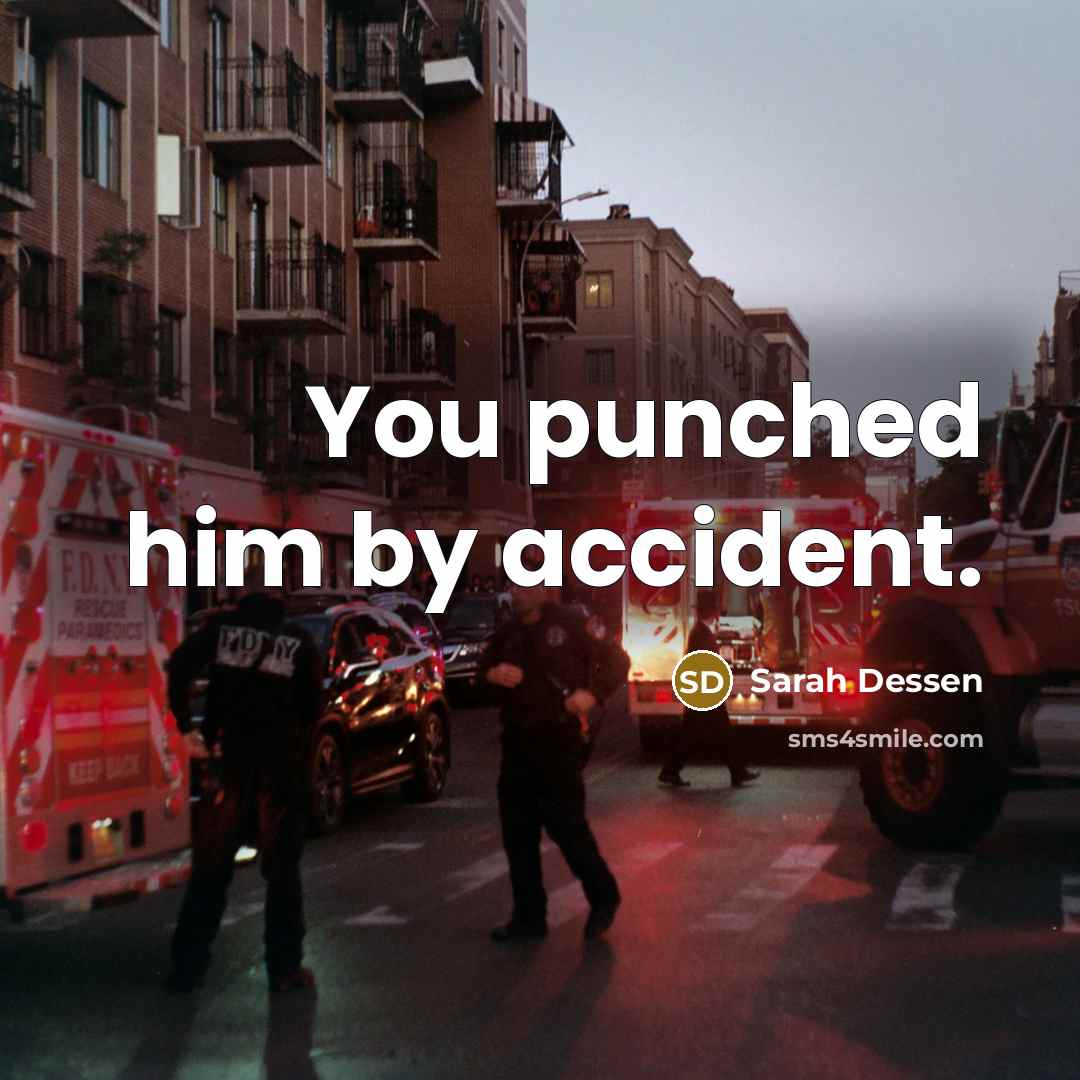 “You punched him by accident.…” quote by Sarah Dessen