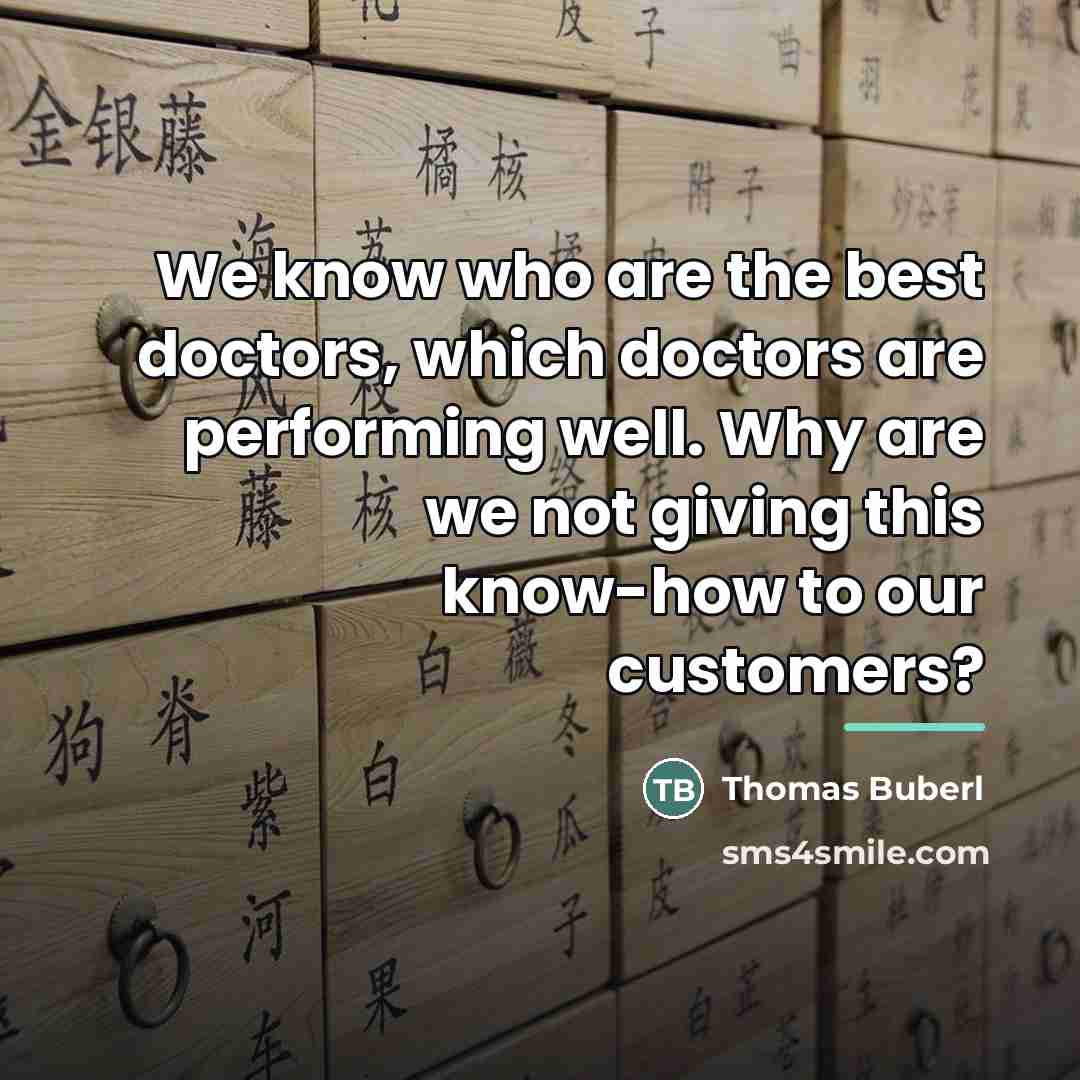 “We know who are the best doctors, which doctors are…” quote by Thomas Buberl
