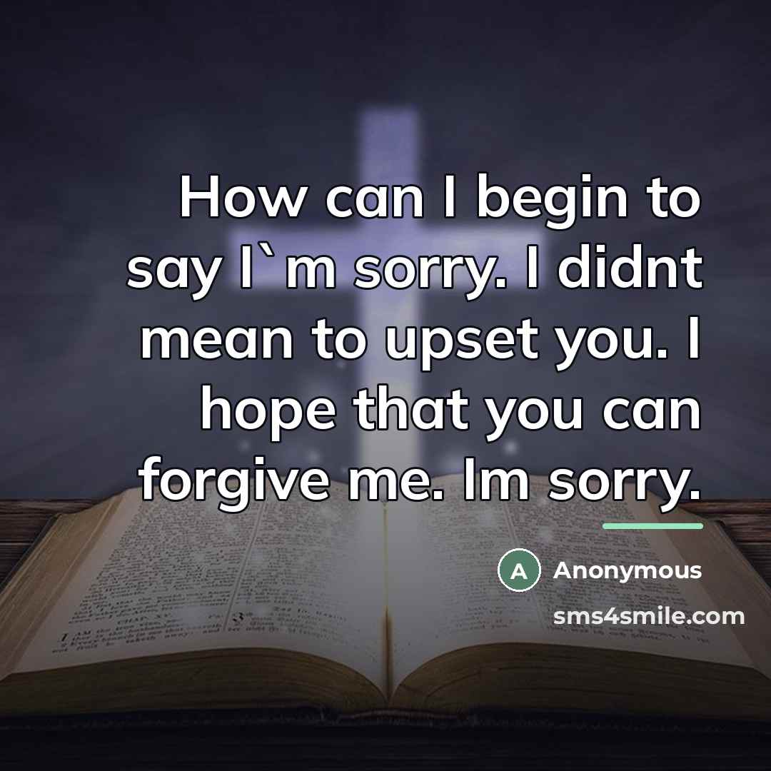 “How can I begin to say I`m sorry. I didnt…” quote by Anonymous