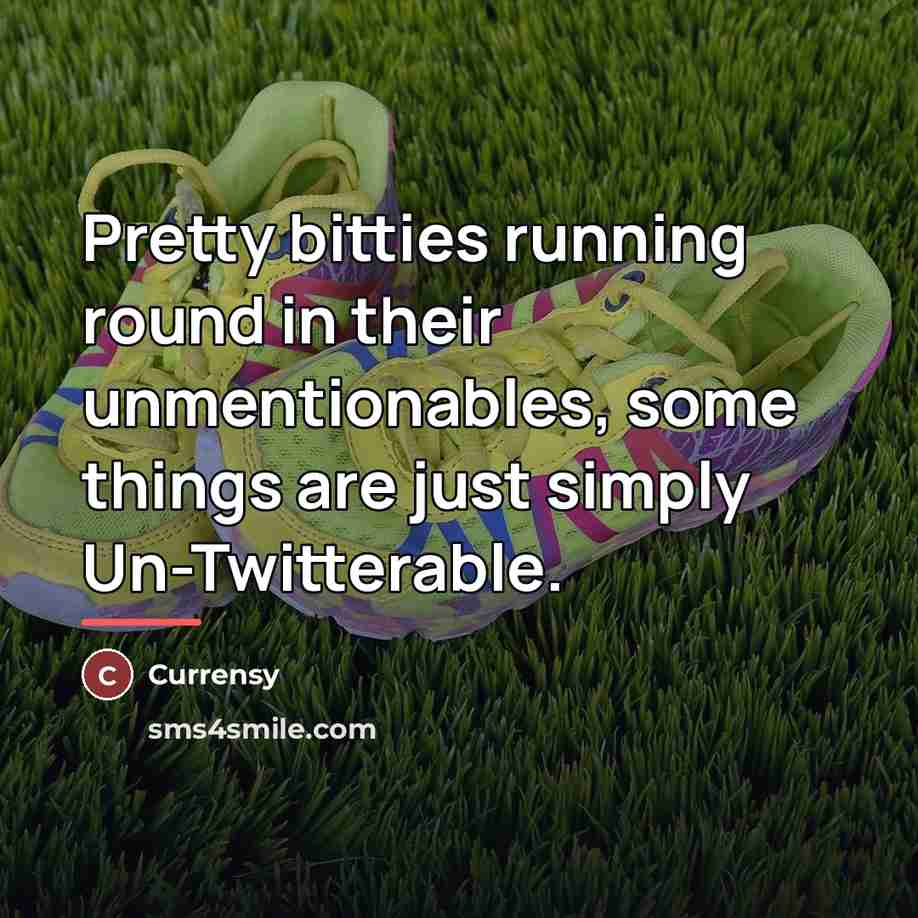 “Pretty bitties running round in their unmentionables, some things are…” quote by Currensy