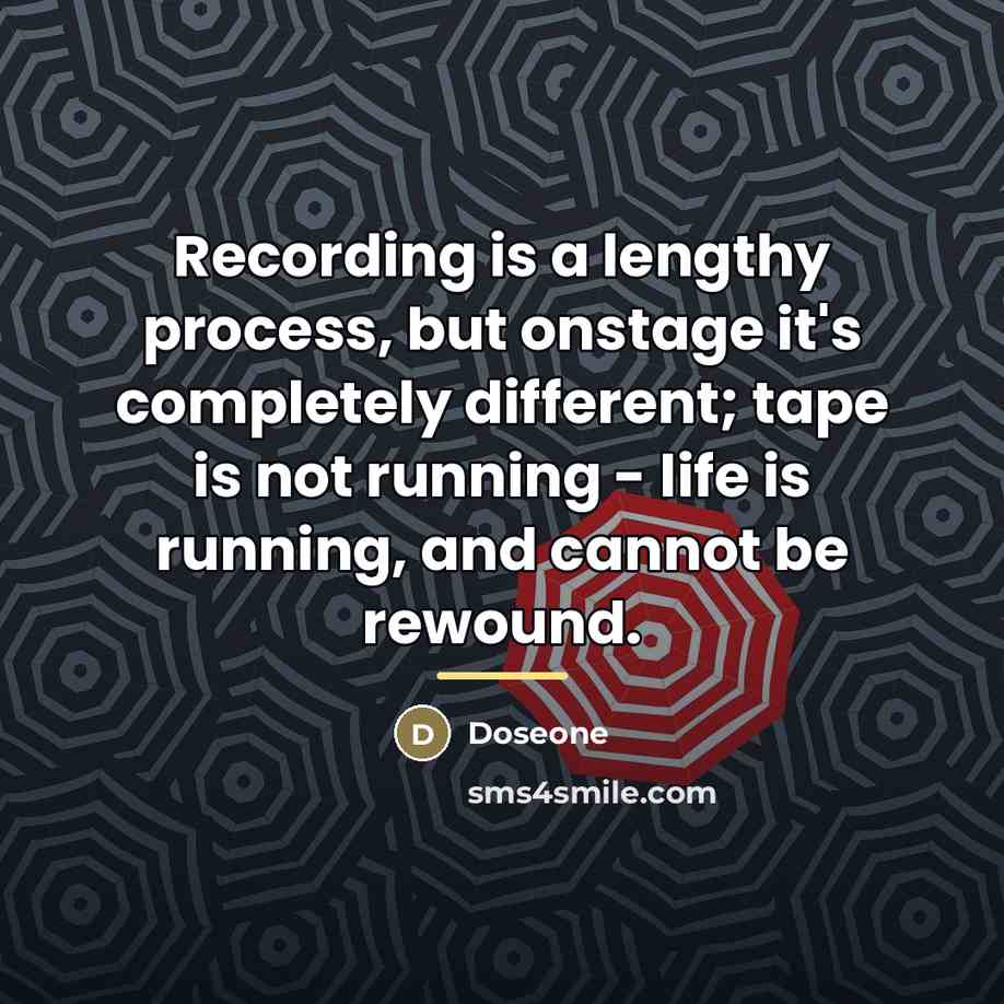“Recording is a lengthy process, but onstage it's completely different;…” quote by Doseone