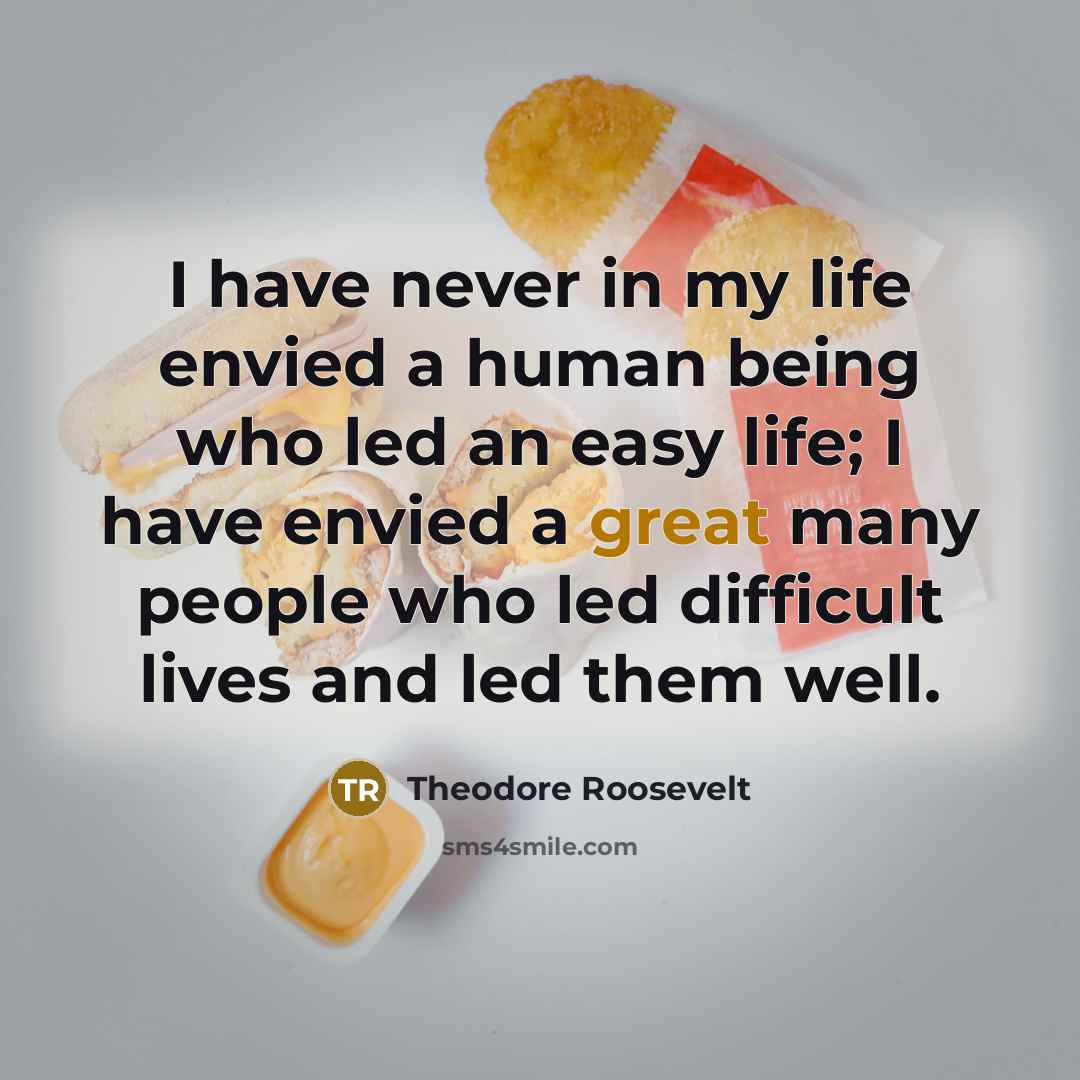 “I have never in my life envied a human being…” quote by Theodore Roosevelt