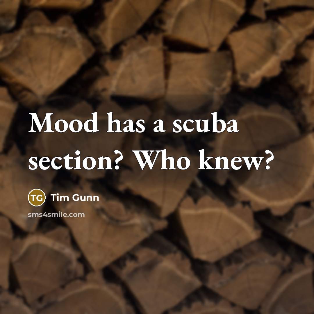 “Mood has a scuba section? Who knew?…” quote by Tim Gunn