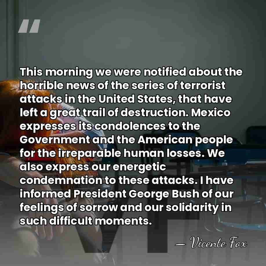 This morning we were notified about the horrible news of the series&hellip; - Vicente Fox