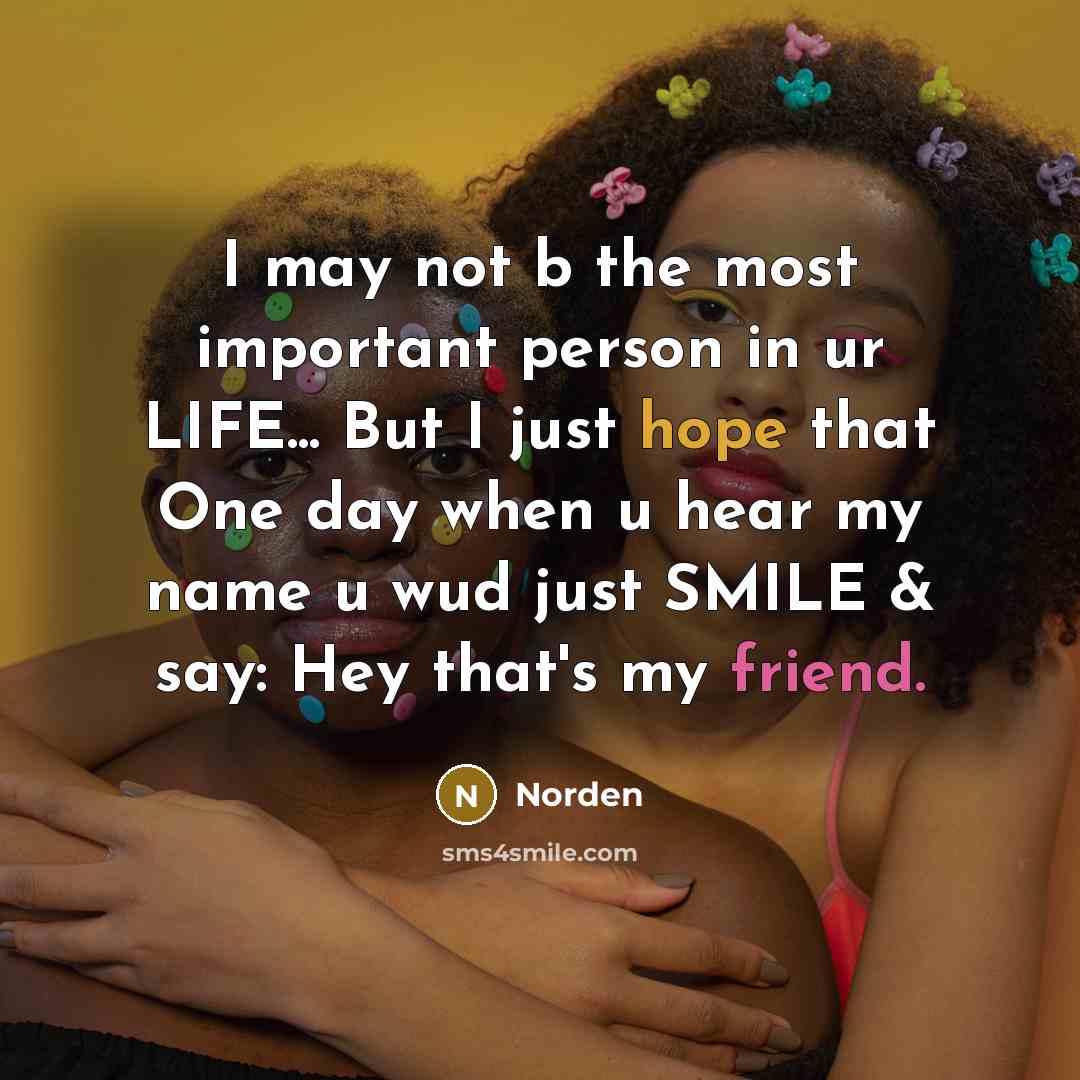 “I may not b the most important person in ur…” quote by Norden