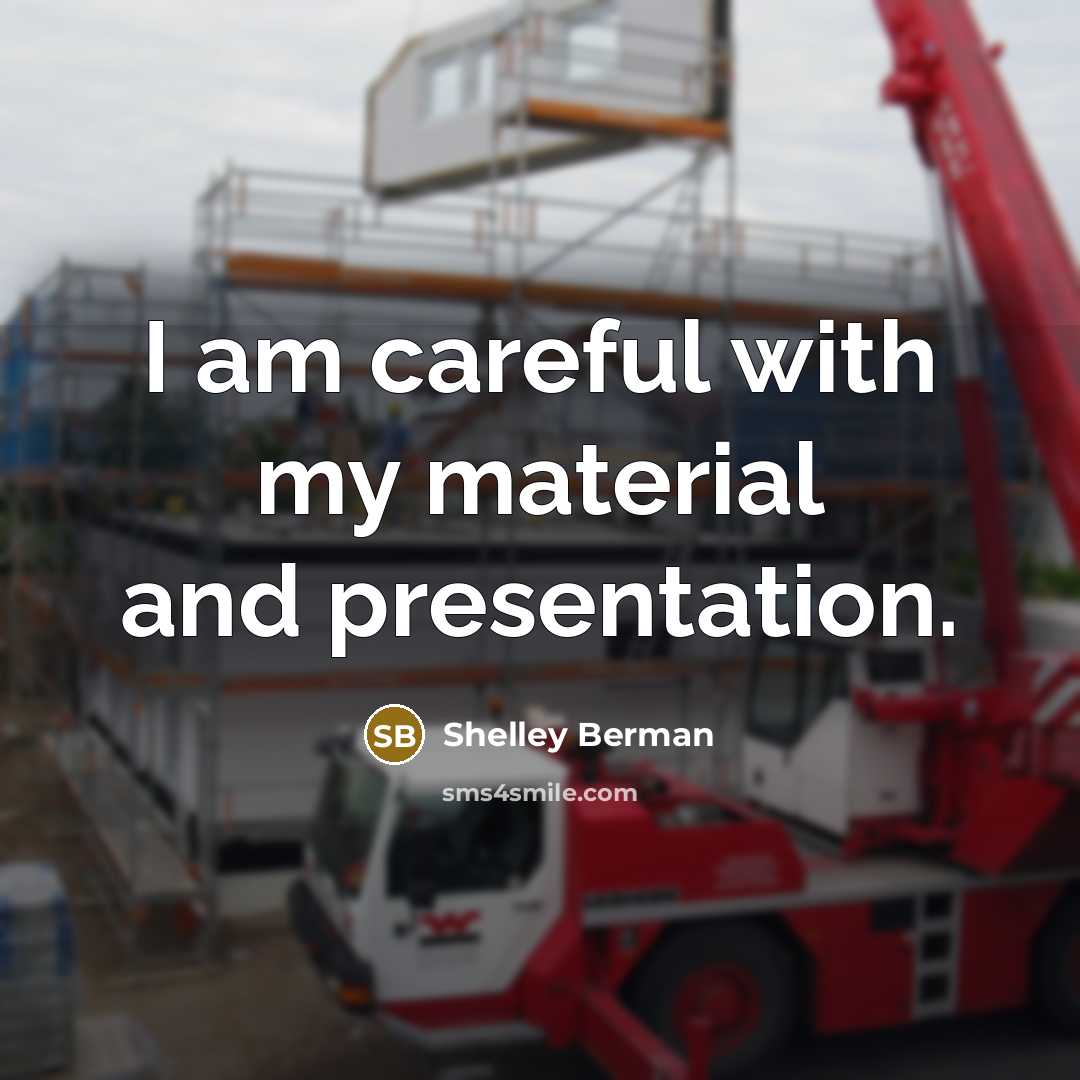 “I am careful with my material and presentation.…” quote by Shelley Berman