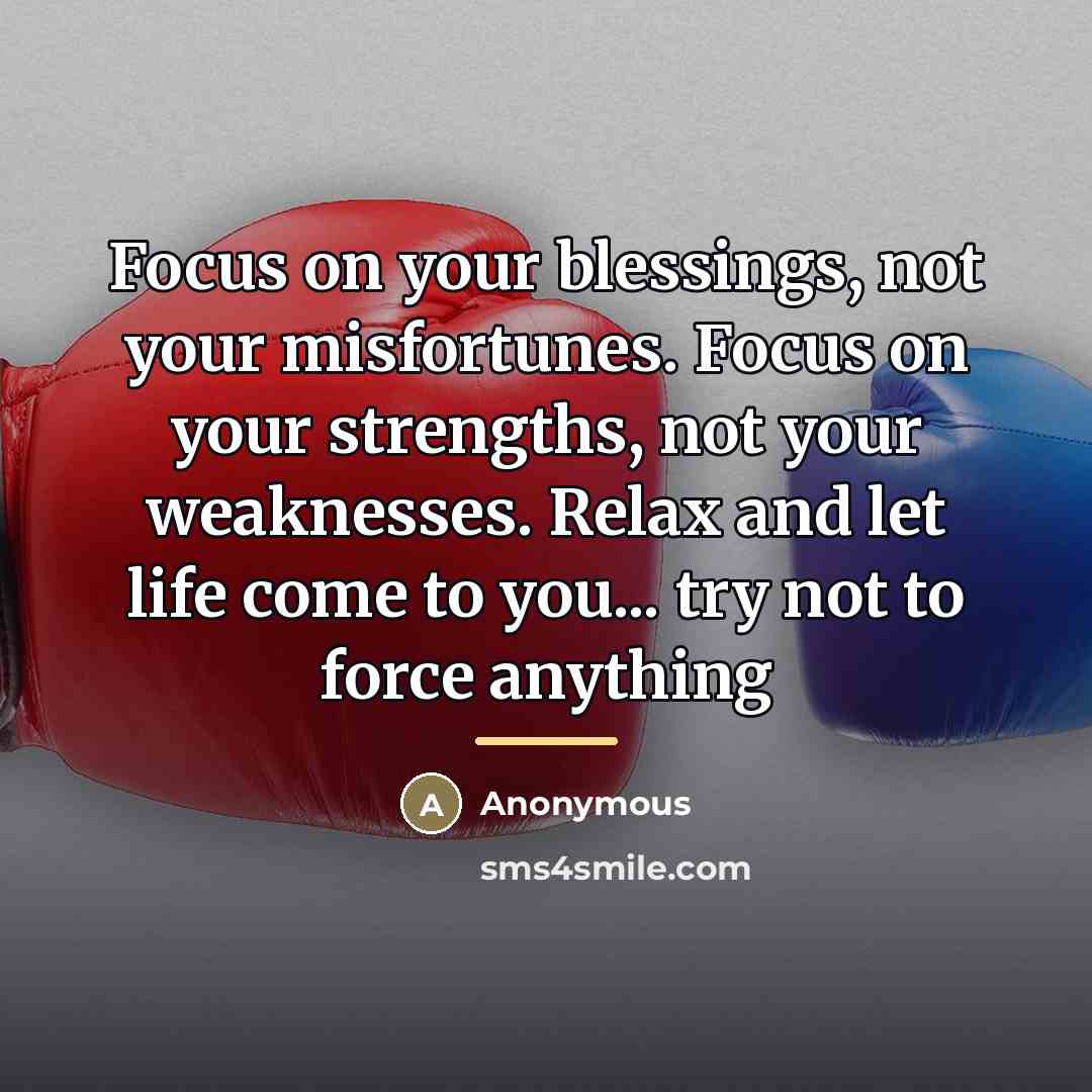 “Focus on your blessings, not your misfortunes. Focus on your…” quote by Anonymous