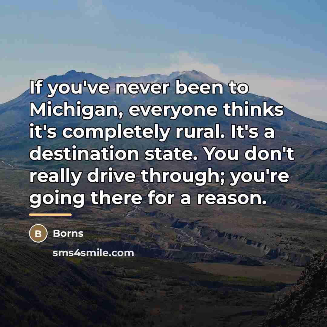 “If you've never been to Michigan, everyone thinks it's completely…” quote by Borns