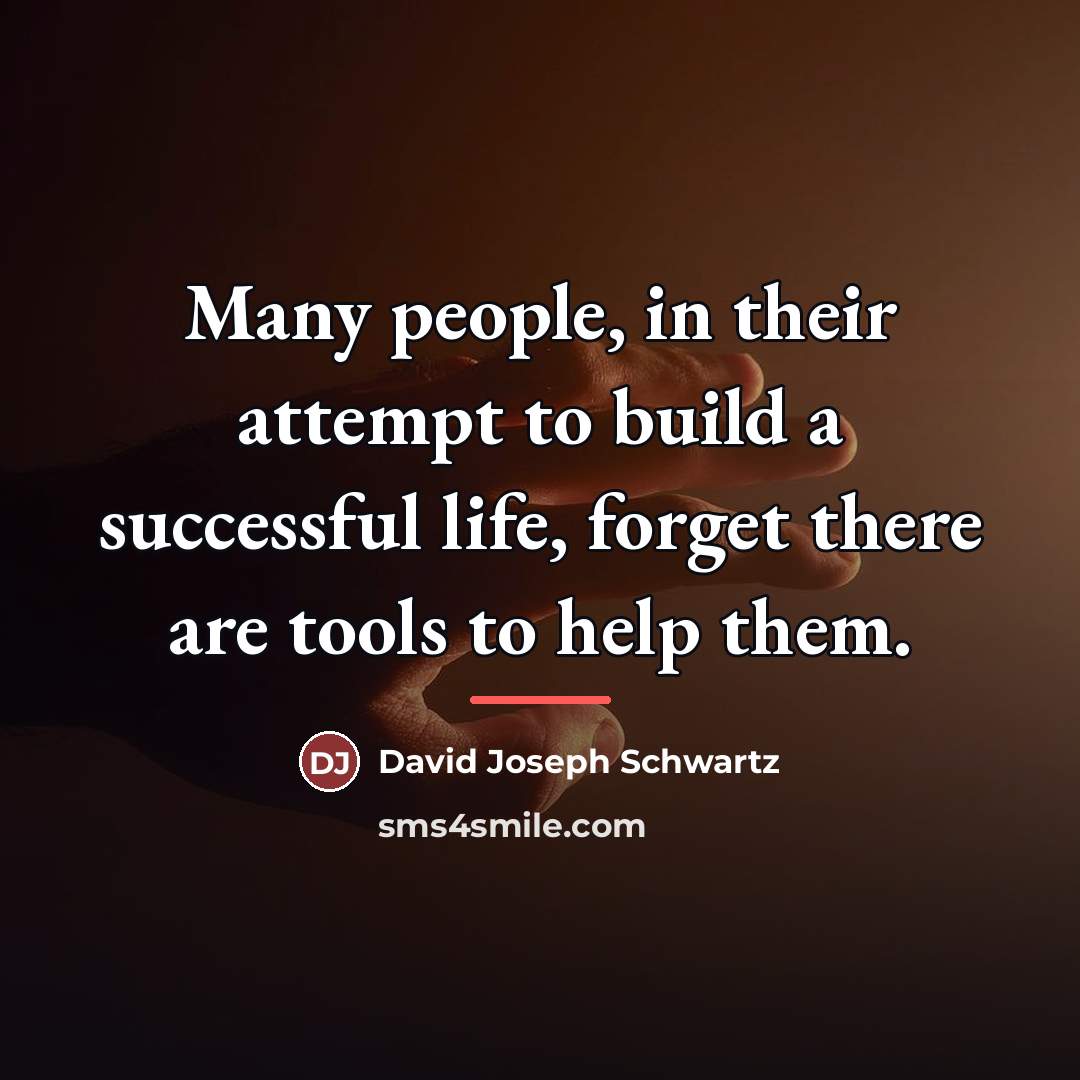 “Many people, in their attempt to build a successful life,…” quote by David Joseph Schwartz