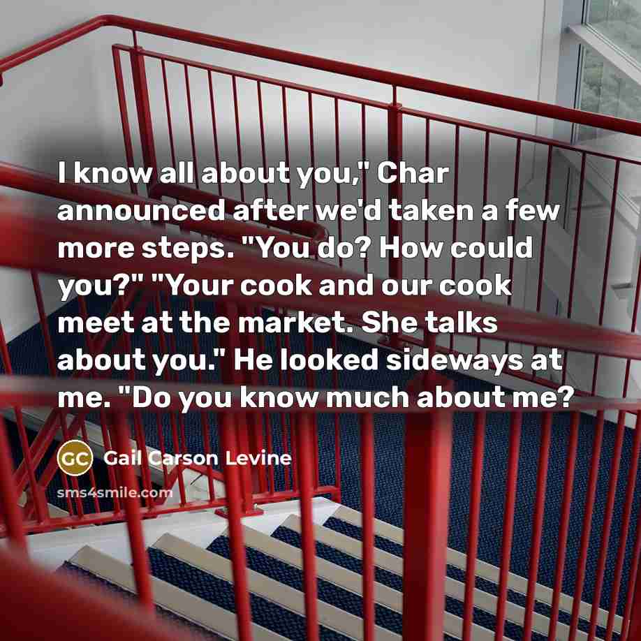 “I know all about you," Char announced after we'd taken…” quote by Gail Carson Levine