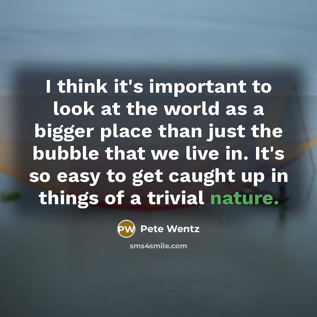 “I think it's important to look at the world as…” quote by Pete Wentz
