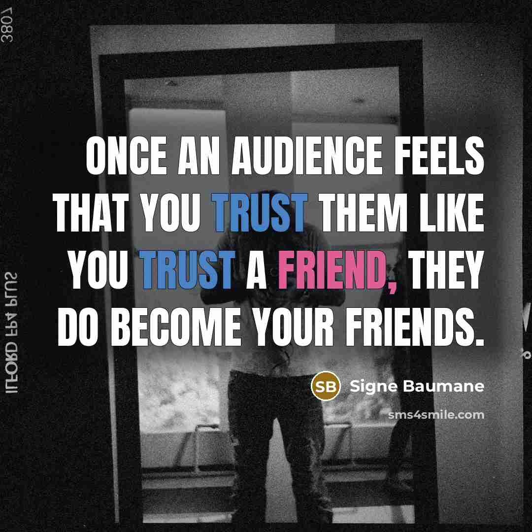 “Once an audience feels that you trust them like you…” quote by Signe Baumane