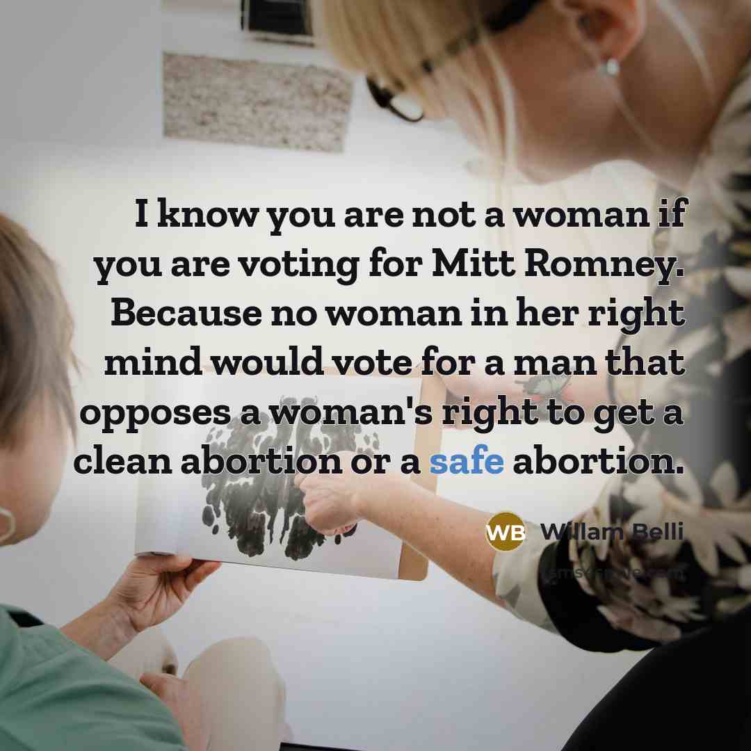 “I know you are not a woman if you are…” quote by Willam Belli