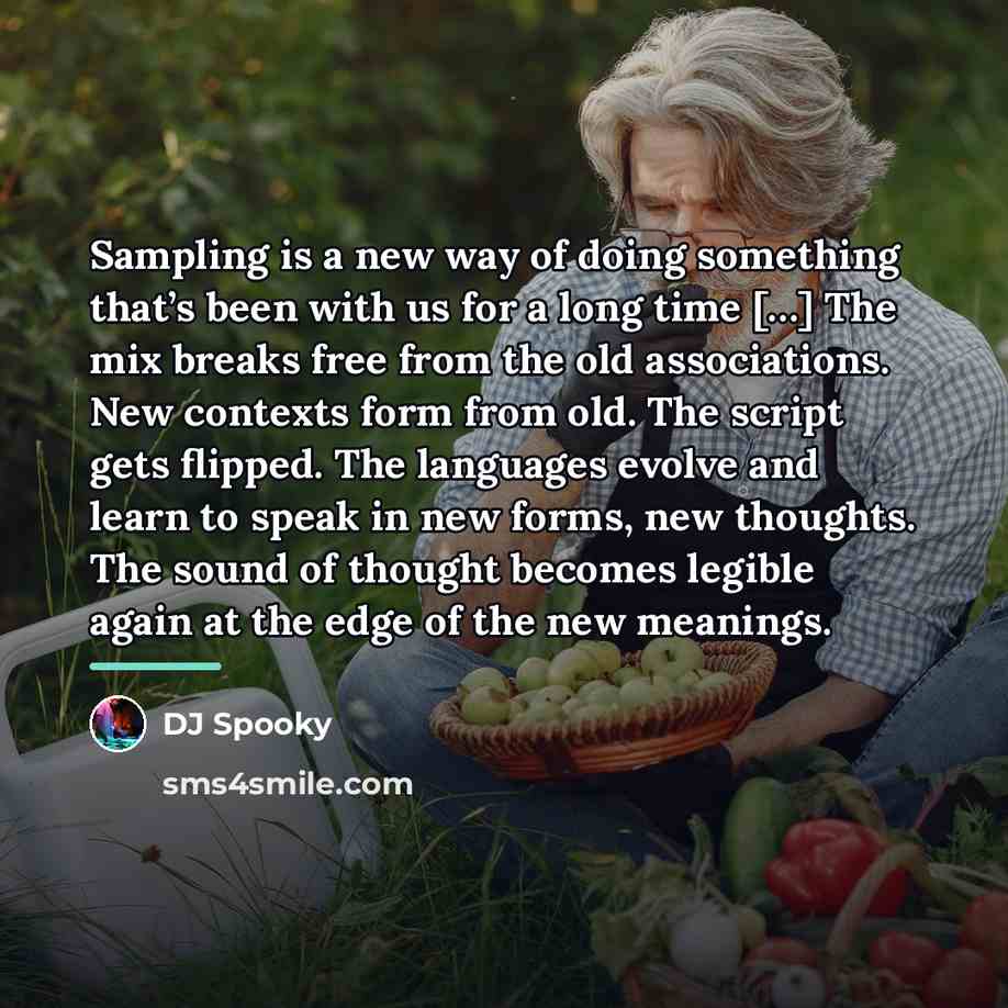 “Sampling is a new way of doing something that’s been…” quote by DJ Spooky