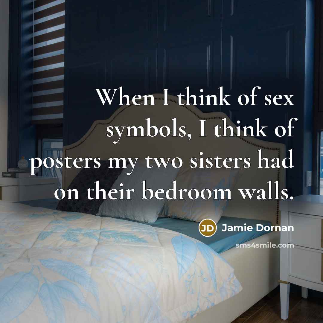 “When I think of sex symbols, I think of posters…” quote by Jamie Dornan
