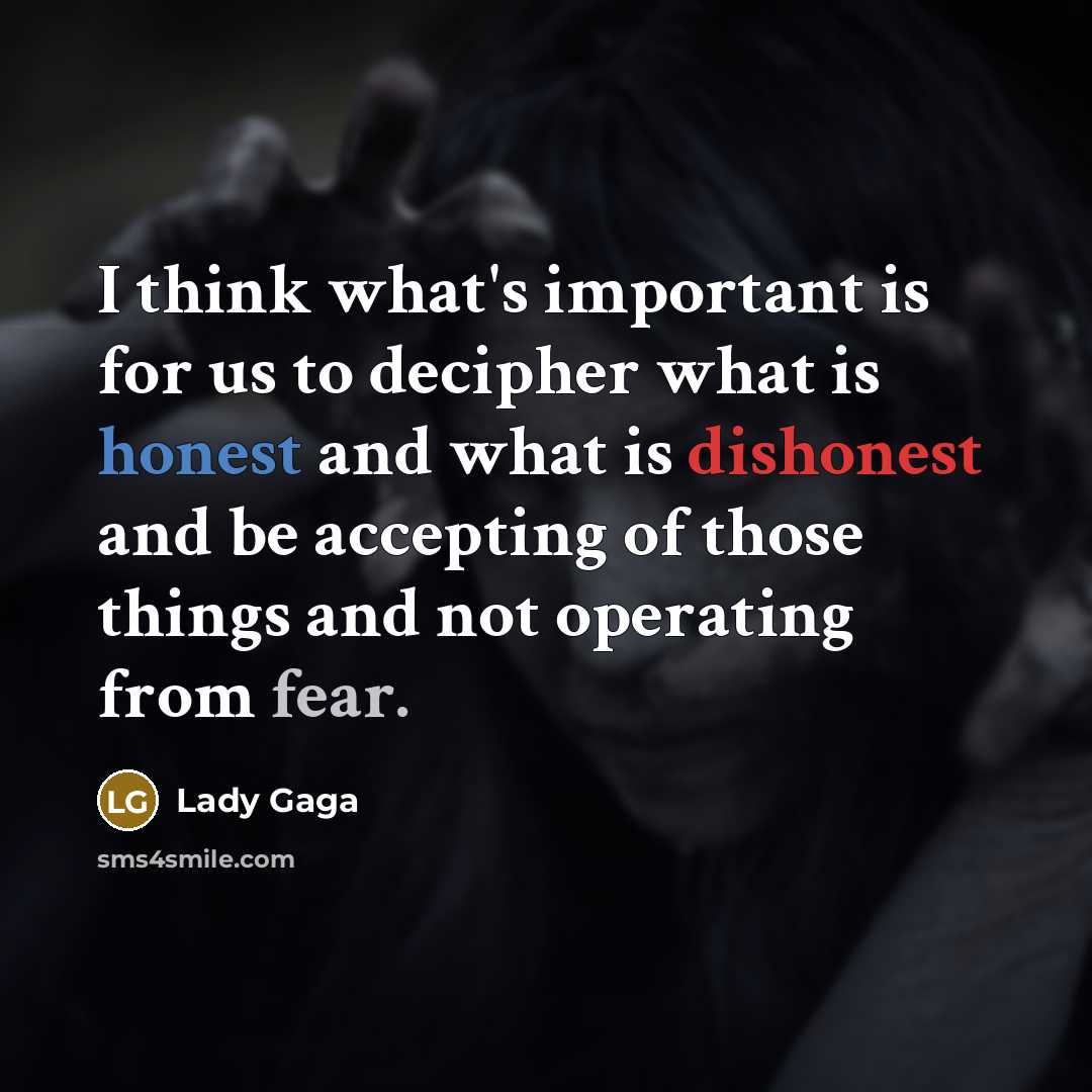 “I think what's important is for us to decipher what…” quote by Lady Gaga