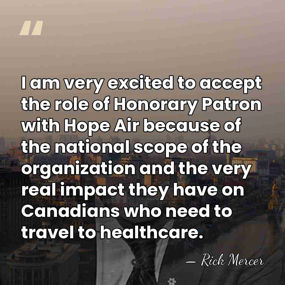 I am very excited to accept the role of Honorary Patron with&hellip; - Rick Mercer