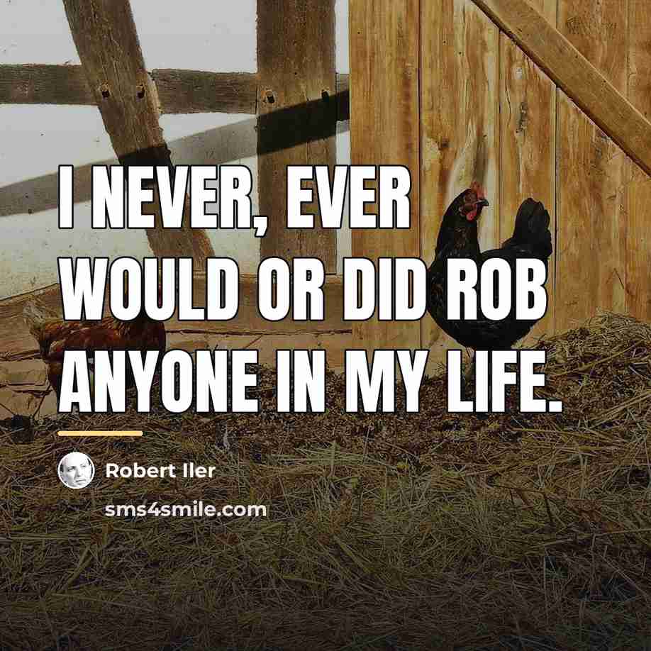 “I never, ever would or did rob anyone in my…” quote by Robert Iler